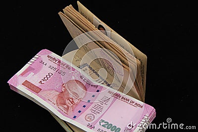 New Indian currency notes Stock Photo