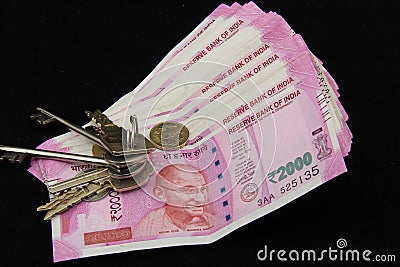 New Indian currency notes Stock Photo