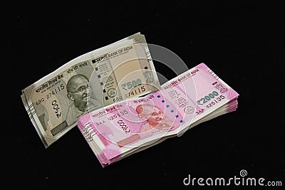 New Indian currency notes Stock Photo