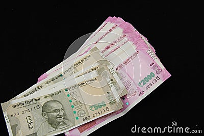 New Indian currency notes Stock Photo