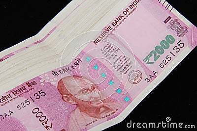 New Indian currency notes Stock Photo