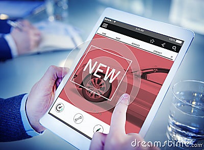 New Innovation Technology Car Homepage Concept Stock Photo