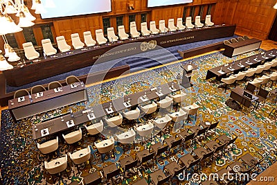 New International Court of Justice Courtroom Editorial Stock Photo