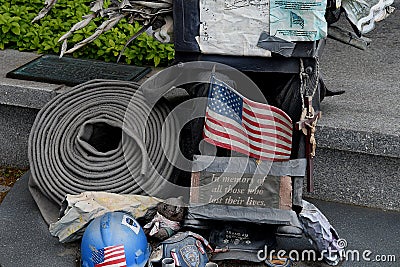 9/11 memorial of usa brave fireman Editorial Stock Photo