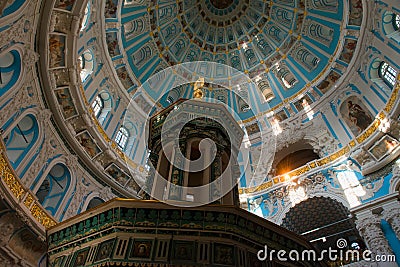 The dome of the rotunda above the chapel of the Holy Sepulcher Editorial Stock Photo