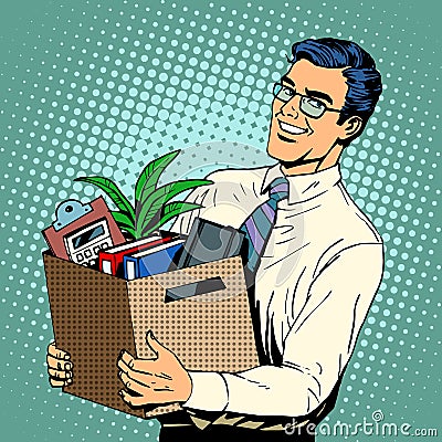 New job Manager recruited in the office Vector Illustration