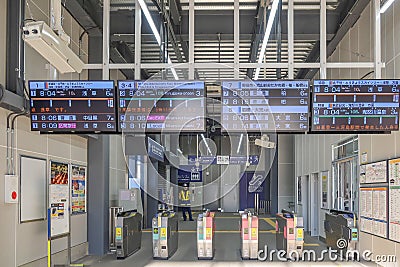 New Kasukabe station east exit gates Editorial Stock Photo