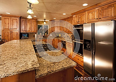 New kitchen island Stock Photo