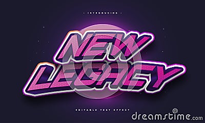 New Legacy Text with Colorful Cool Style Vector Illustration