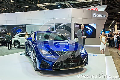 New Lexus RC-F at the Singapore Motorshow 2015 Editorial Stock Photo