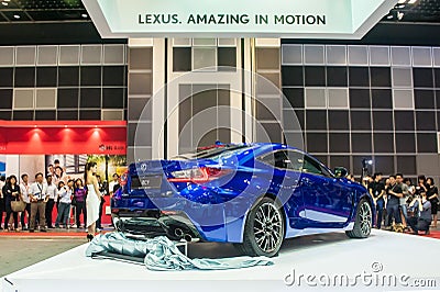 New Lexus RC-F at the Singapore Motorshow 2015 Editorial Stock Photo