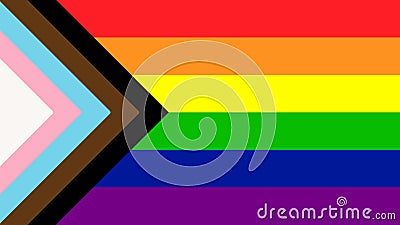 New LGBTQ+ pride flag Vector Illustration