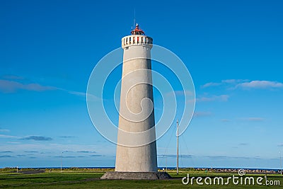 The new lighthouse at GarÃ°skagi Stock Photo