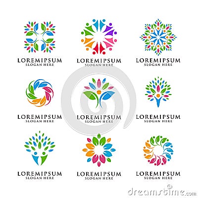 New abstrac icon business company logo colorful Vector Illustration