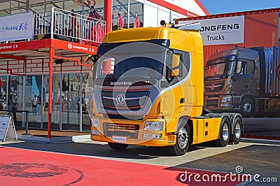 A New Artic Lorry Cab From Dongfeng Yacht Racing Team Editorial Stock Photo