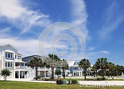 New luxury housing development in Ocean Isle Beach , Brunswick County NC Stock Photo