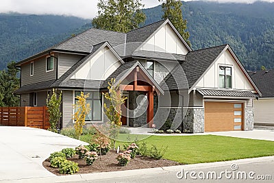 New Luxury Residential House Home For Sale In Canada Stock Photo