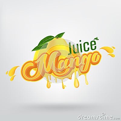 Mango Juice Brand Company Vector Logo Design Vector Illustration