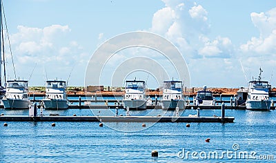 New marina in Varadero Cuba in sunshine Stock Photo