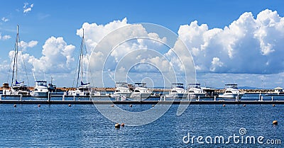 New marina in Varadero Cuba in sunshine Stock Photo