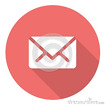 New Message Envelope Email Flat Icon Stock Photo