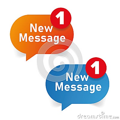 New Message Icon speech bubble Vector Illustration