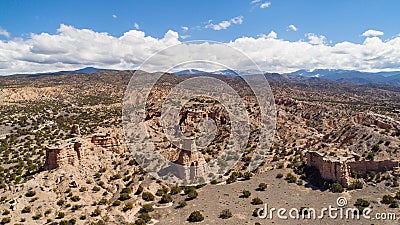 New Mexico Desert Landscape Aerial Photograph Stock Photo