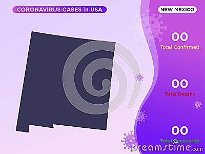 New Mexico Map Covid-19, Corona Virus Infographic Vector Template Vector Illustration