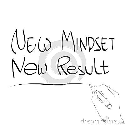 New mindset new result Vector Illustration