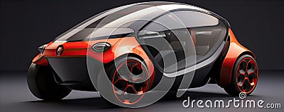 New model electric car design. wide banner Stock Photo