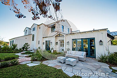 New Modern Classic Mansion Home Stock Photo