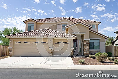 New Modern Classic Home Stock Photo