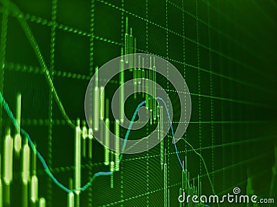 New modern computer and business strategy as concept. Stockmarket online trading chart candlestick on crypto currency platform. Stock Photo