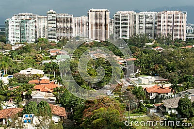 New Modern Condominium Buildings in Rio de Janeiro Stock Photo