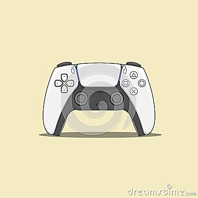 New Modern Generation Console Controller Vector Illustration. Object Design. Play Video Games. Flat Cartoon Style Suitable for Vector Illustration