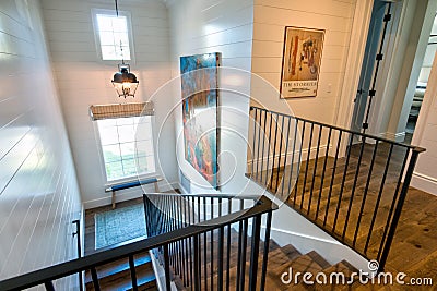 New Modern Home Staircase Editorial Stock Photo