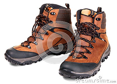 New modern leather boots Stock Photo