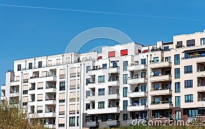 New modern multi-family apartment buildings Stock Photo