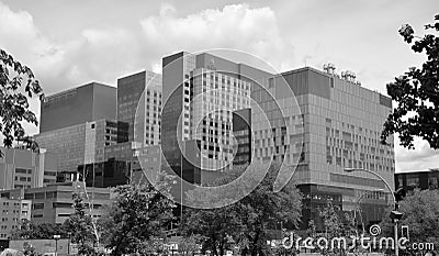 New Montreal`s Centre hospitalier Editorial Stock Photo