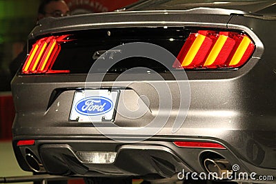 New muscle car rear Editorial Stock Photo