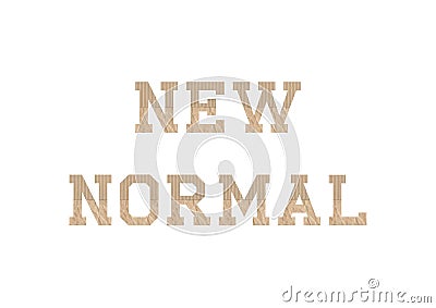 New normal text with brown paper Stock Photo