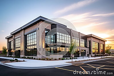 new office building utilizing daylighting techniques Stock Photo