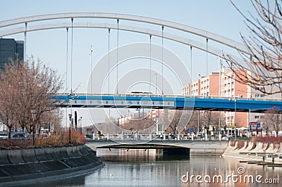 New and old bridge Editorial Stock Photo