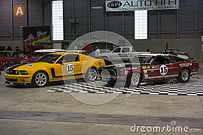 New and old race cars Editorial Stock Photo