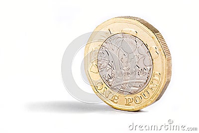 New One Pound Coin Stock Photo