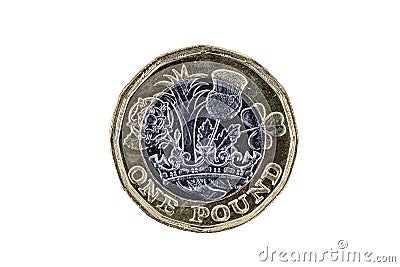 New one pound coin Stock Photo