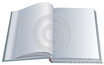 New open book with clean blank sheets Vector Illustration