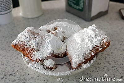 New Orleans Beignets Coffee Classic Stock Photo