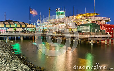 NEW ORLEANS - FEBRUARY 9, 2016: Riverboat Natchez in Mississippi Editorial Stock Photo