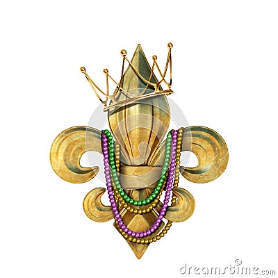 NEW ORLEANS FLEUR DE LIS MARDI GRAS KING QUEEN PRINCE PRINCESS Stock Photo